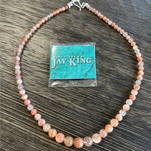 Jay King Mine Finds Sunstone Bead Necklace in Peach and Amber (P)